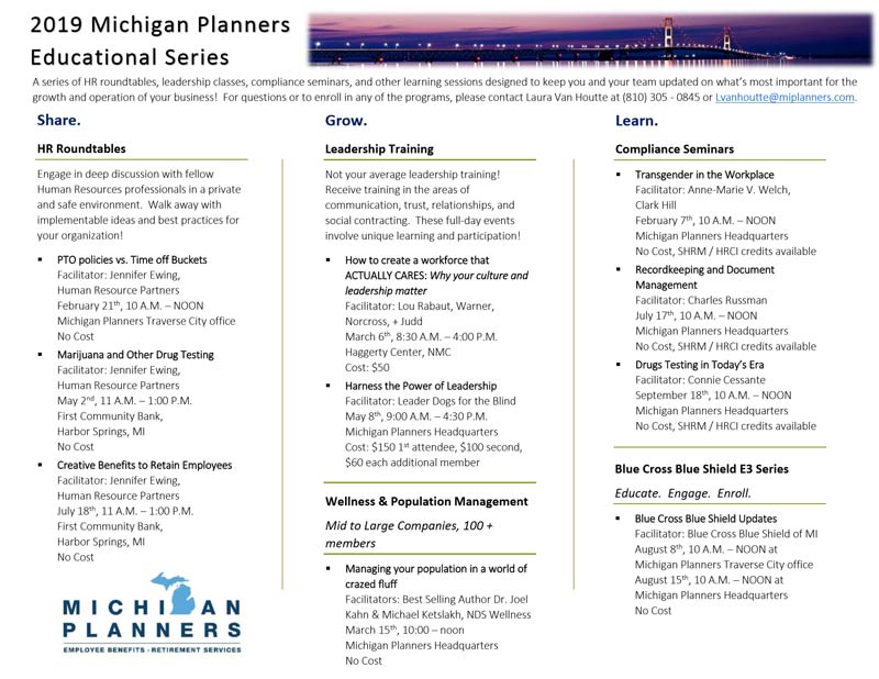 2019 Miplanners Educational Series